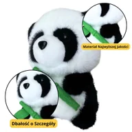 Maskotki i pluszaki - Pluszowa Maskotka Przytulanka Panda Z Bambusem 18cm LEAN Toys - miniaturka - grafika 1