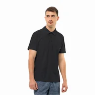 Koszulki męskie - Męska koszulka polo Jack Wolfskin TERRAL POLO M black - XXXL - miniaturka - grafika 1