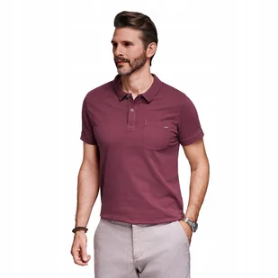 Klasyczna koszulka polo z bawełnianej dzianiny bordowa V6 OM-POWS-0142 XL - Koszulki męskie Klasyczna koszulka polo z bawełnianej dzianiny bordowa V6 OM-POWS-0142 XL - Koszulki męskie - miniaturka - grafika 1