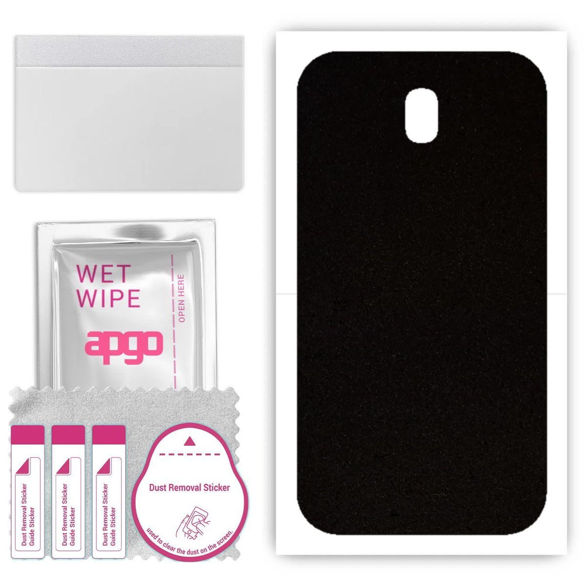 Folia naklejka skórka strukturalna na TYŁ Zamsz do Samsung Galaxy J7 (2017) - Zamsz Czarny - apgo SKINS