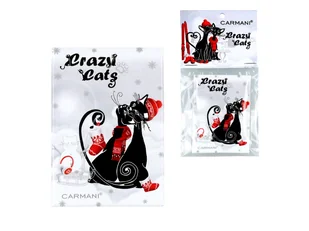 Magnes - Zimowe koty z sankami (CARMANI) - Ozdoby bożonarodzeniowe - miniaturka - grafika 1