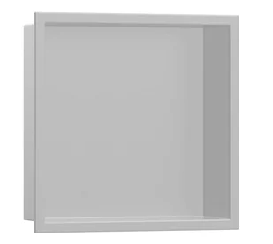Hansgrohe XtraStoris Original - Wnęka ścienna z ramką, 30x30x10 cm, szarość betonu 56061380 - Półki łazienkowe - miniaturka - grafika 1