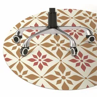 Podnóżki, podpórki, podkładki - Mata na podłogę pod krzesło Kwiecisty wzór fi100 cm - miniaturka - grafika 1