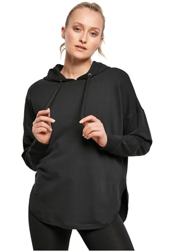 Build Your Brand Damski sweter z kapturem Ladies Oversized Hoody, bluza z kapturem dla kobiet dostępna w 3 kolorach, rozmiarach XS - XL czarny (czarny) XS
