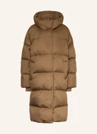 Płaszcze damskie - Tommy Hilfiger Puchowy Płaszcz beige - miniaturka - grafika 1