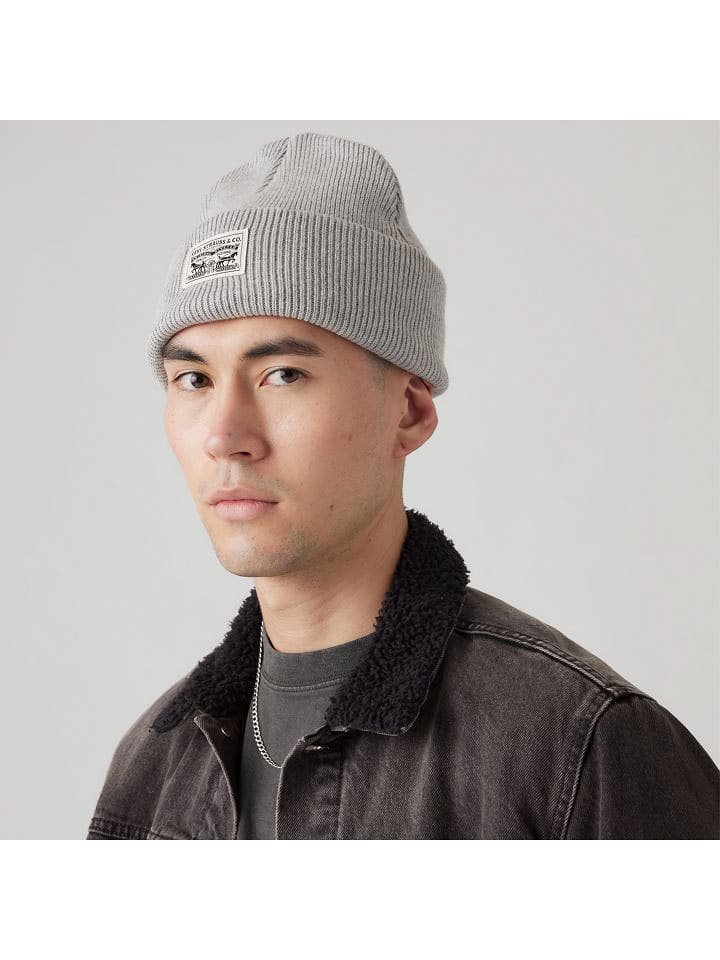 Levi's Czapka beanie w kolorze szarym