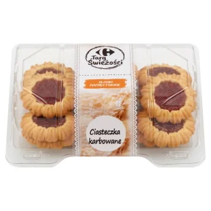 Carrefour Targ Świeżości Ciasteczka karbowane z marmoladą 200 g - Inne pieczywo - miniaturka - grafika 1