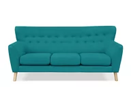 Sofy i kanapy - Sofa 3 NEBRIS *turkusowy, 202x92x90, tkanina/metal/drewno - miniaturka - grafika 1
