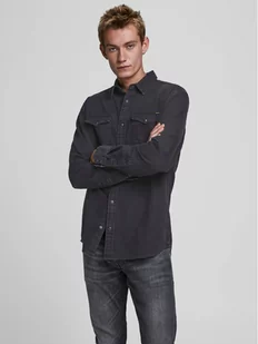 Jack&Jones Koszula Sheridan 12138115 Czarny Slim Fit - Koszule męskie - miniaturka - grafika 1