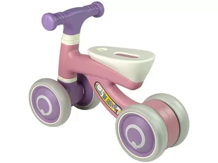 Import LEANToys Rowerek Biegowy Podwójne Koła Różowy Fioletowy LT-10021-0 - Rowerki biegowe - miniaturka - grafika 1