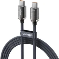 Ładowarki do telefonów - Kabel USB-C / USB-C Voltage PureCrystal 100W PD 200cm czarny - miniaturka - grafika 1