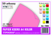 Papier do drukarek - Papier kolorowy ksero Typograf A4 80 g różowy - miniaturka - grafika 1