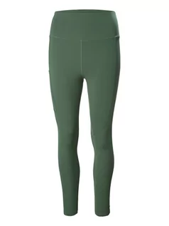 Spodnie sportowe damskie - Helly Hansen Legginsy funkcyjne "Rapide" w kolorze zielonym - grafika 1