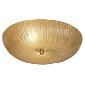 Lampy sufitowe - Plafoniera kuchenna Button 8182 Amplex dekoracyjna szklana złoty - miniaturka - grafika 1