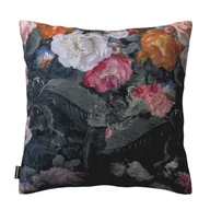 Poszewki na poduszki - Dekoria Poszewka Kinga na poduszkę wielobarwne kwiaty na ciemnym tle 43 × 43 cm Gardenia 100-161-02 - miniaturka - grafika 1