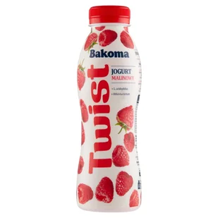 Bakoma Twist jogurt do picia malinowy - Kefiry, jogurty, maślanki - miniaturka - grafika 1