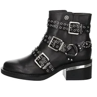 Botki damskie - Guess Damskie sztyblety Fifii, połączenie skórzane, eleganckie, na czas wolny, uniwersalne, czarny, 39 EU - miniaturka - grafika 1