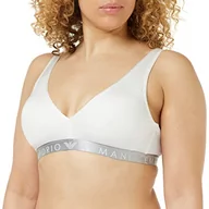 Biustonosze - Emporio Armani Women's Iconic Mikrofiber Biustonosz Wyściełany Biustonosz Damski, biały, L - miniaturka - grafika 1