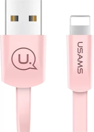 Kabel USB-A - Lightning 1,2 m 2 A USAMS różowy
