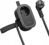 Kable USB - Kabel zasilający Hoco HOCO rozdzielacz wielofunkcyjny 1 gniazdo + 2 x USB A + Typ C EU standards 4000W PD QC 3A 20W NS7 1,1 m czarny - miniaturka - grafika 1