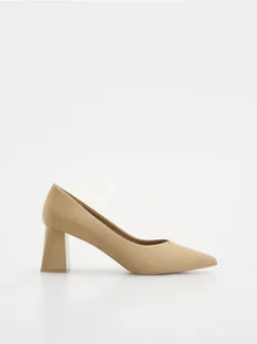 Reserved - Czółenka na słupku - kremowy - Czółenka - miniaturka - grafika 1