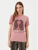 Koszulki i topy damskie - ONLY T-Shirt Lucy 15307412 Różowy Regular Fit - miniaturka - grafika 1