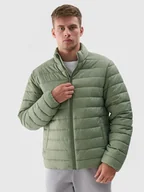 Kurtki i kamizelki sportowe męskie - 4F Kurtka puchowa z syntetycznym wypełnieniem męska - khaki S - miniaturka - grafika 1