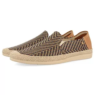 GIOSEPPO Espadryle La Siesta w kolorze khaki dla mężczyzn wzór w jodełkę M kapcie, kaki, 44 EU, khaki, 44 EU - Kapcie damskie - miniaturka - grafika 1