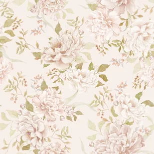 Tapeta Floral Romantism - Wyposażenie pokoiku dziecięcego - miniaturka - grafika 1