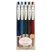 Długopisy - Długopis Sarasa Clip Gel VINTAGE 5 szt. zestaw - miniaturka - grafika 1