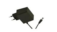 Ładowarki samochodowe - Zasilacz POSC 5V/3A/15W, adapter czarny, gniazdo AC:CEE 7/16. wtyk 2.1x5.5mm prosty - miniaturka - grafika 1