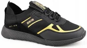 Sneakersy damskie - Big Star Sneakersy Czarne Złote 274 A 195 r.41 - miniaturka - grafika 1