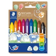 Kredki, ołówki, pastele i pisaki - Kredki woskowe trójkątne Jumbo Noris 9 kolorów Staedtler - miniaturka - grafika 1
