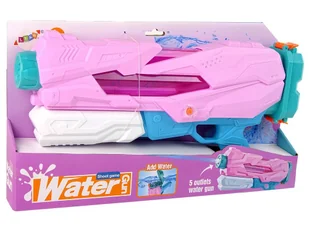 Pistolet Na Wodę 800 ml Różowy Zasięg 8 m - Bańki mydlane - miniaturka - grafika 6