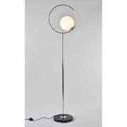 Lampy stojące - MCODO Lampa podłogowa Bella z marmurową podstawą srebrna chromowana w stylu glamour F83022-silver - miniaturka - grafika 1