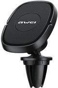Uchwyty samochodowe do telefonów - Magnetyczny uchwyt samochodowy AWEI X21 do kratki wentylacyjnej czarny (6954284001083) - miniaturka - grafika 1