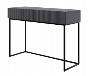 Toaletka Veldio 110 cm czarna z czarnymi nogami Selsey Design - Toaletki - miniaturka - grafika 1