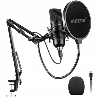 Mozos Mikrofon Mozos ZESTAW 192KHZ/24BIT USB POP FILTR STATYW MKIT-700PRO - Inne akcesoria audio-wideo - miniaturka - grafika 1