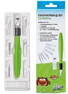 Leniar Skalpel Comfortline + 5 różnych ostrzy i 3 igły Leniar 90052 - Modele do sklejania - miniaturka - grafika 1