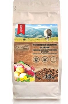 O'Canis Sucha Karma Premium Dla Psa Z Jagnięciny Z Prosem, Kartoflami, Czerwonym Burakiem Oraz Jabłkiem 1,5Kg