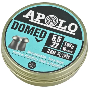 Śrut Apolo Domed 5.5 mm, 250 szt. 1.03g/16.0gr (19916) - Amunicja do wiatrówek - miniaturka - grafika 1