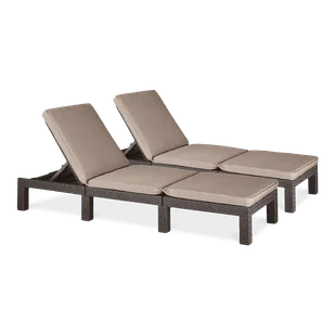 2x Leżak ogrodowy DAYTONA DELUXE Brown - Leżaki ogrodowe - miniaturka - grafika 1