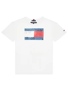 Koszulki dla chłopców - Tommy Hilfiger T-Shirt Photoprint Tee KB0KB06517 D Biały Regular Fit - grafika 1