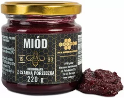 Miód kremowany z czarną porzeczką 220g polski premium - Miód - miniaturka - grafika 1
