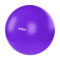 Piłka nożna - Mini piłka gimnastyczna do pilates rehabilitacyjna 25cm z pompką ręczną, kolor fioletowy, REBEL ACTIVE - miniaturka - grafika 1