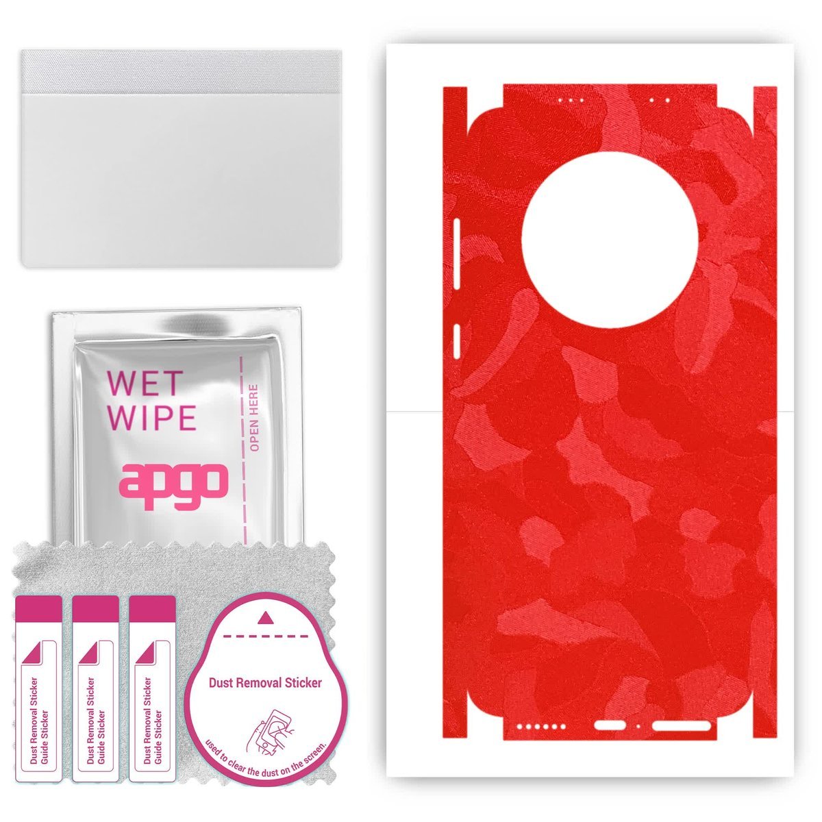 Folia naklejka skórka strukturalna na TYŁ+BOKI do Huawei Mate 50 - Moro Camo Czerwony - apgo SKINS