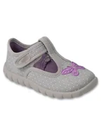 Kapcie damskie - Dziewczęce kapcie szare Befado r.21 - miniaturka - grafika 1