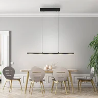 Lampy sufitowe - JUST LIGHT. Lampa wisząca LED Nele, czarna, żelazo, szkło - miniaturka - grafika 1