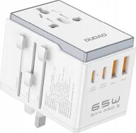 Adaptery i przejściówki - Adapter USB Dudao Adapter podróżny Dudao A65Pro 65W EU / US / JP / AUS / UK 2x USB-C 2x USB-A - biały - miniaturka - grafika 1