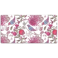 Podkładki na biurko - Mata z nadrukiem na biurko Ptaki i kwiaty 120x60 cm, Dywanomat - miniaturka - grafika 1